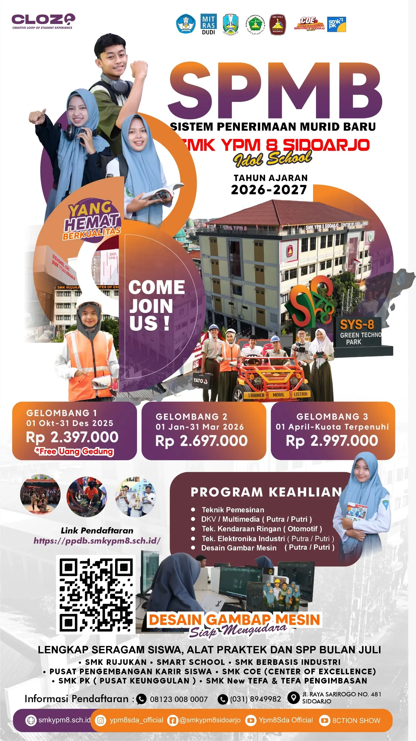 Ilustrasi Pendaftaran Online SMK YPM 8 Sidoarjo